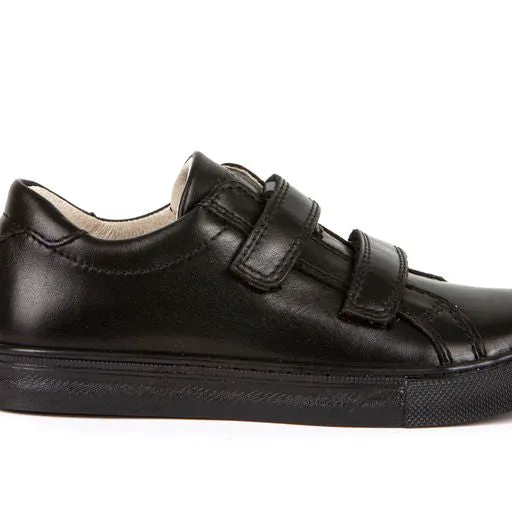 Froddo Black leather Velcro School Shoes