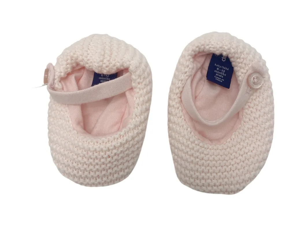 Gap knit pink booties - 6-12m