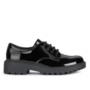 Geox Casey Black Lace Shoe Patent