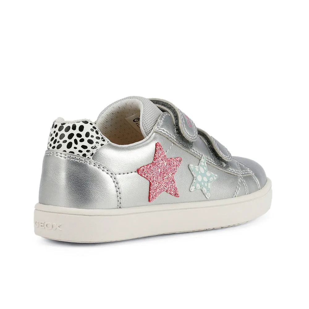 Geox J Kathe Girl Lt Grey/Pink Trainers