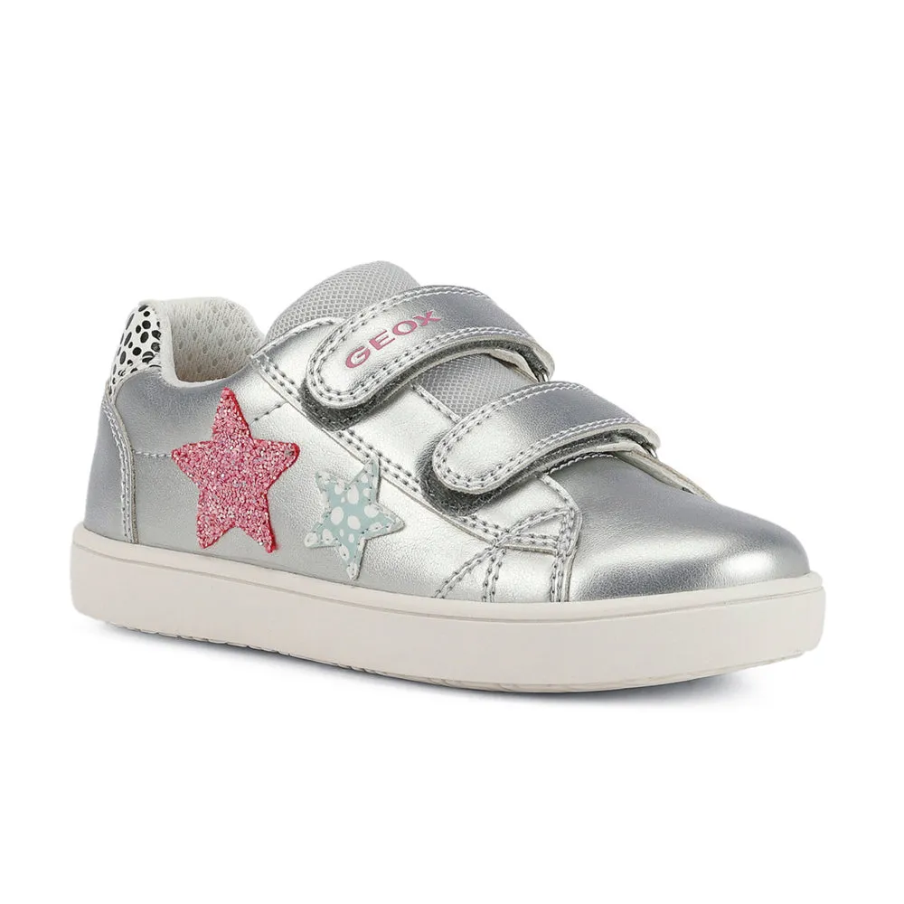 Geox J Kathe Girl Lt Grey/Pink Trainers