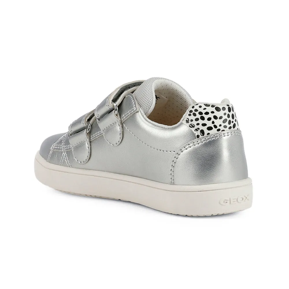 Geox J Kathe Girl Lt Grey/Pink Trainers