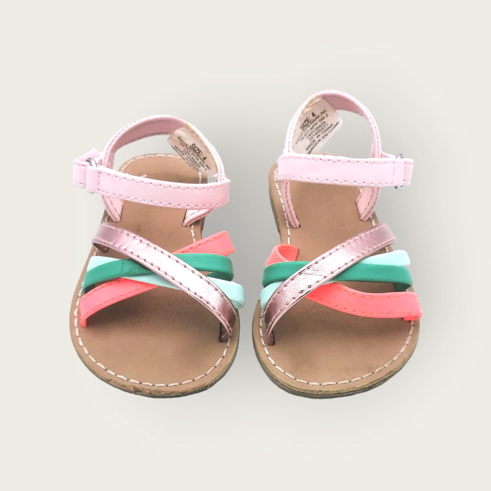 GIRL SIZE 4 TODDLER - GYMBOREE Strapy Sandals GUC B12
