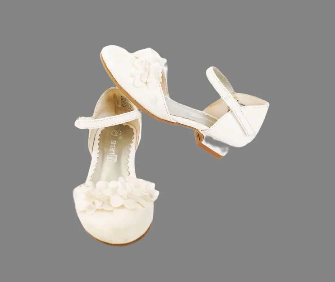 GIRL SIZE 9 TODDLER - SMARTFIT Mary Jane, Floral Dress Shoes VGUC B12