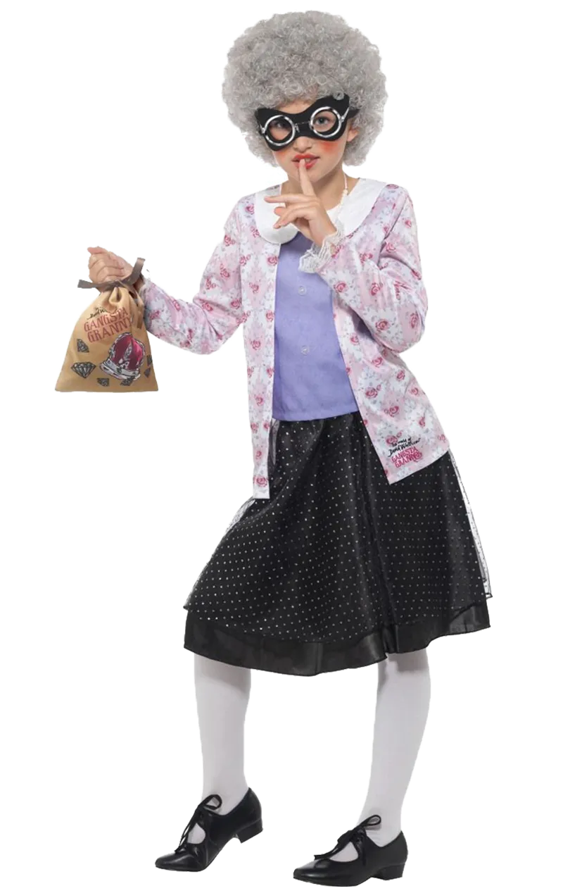 Girls Gangsta Granny Costume