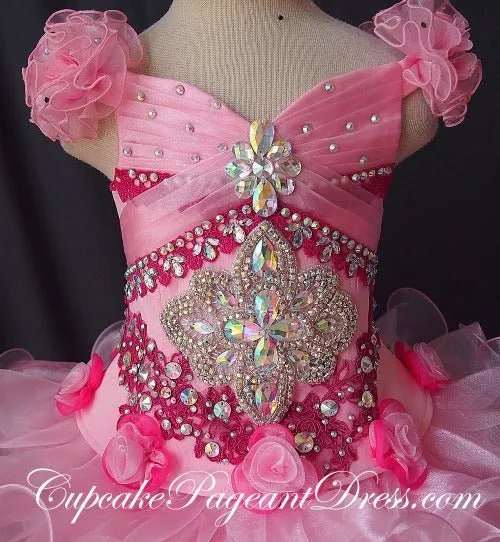 Glitz Beaded Bodice Infant/Newborn/Toddler/Little Girl's Pageant Dress