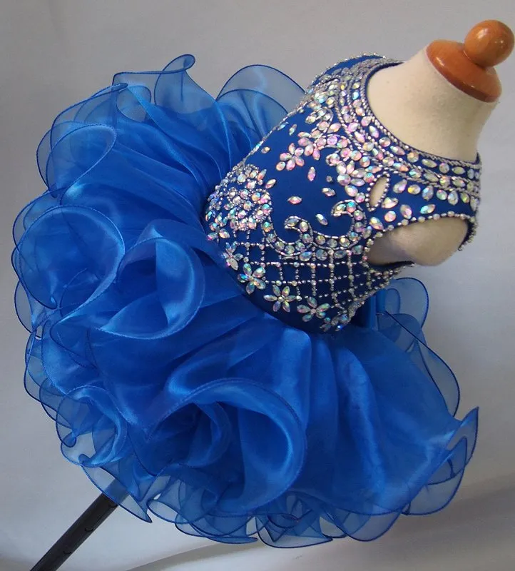 Glitz Beaded Bodice Little Miss/Toddler/Infant Cupcake Pageant Dress