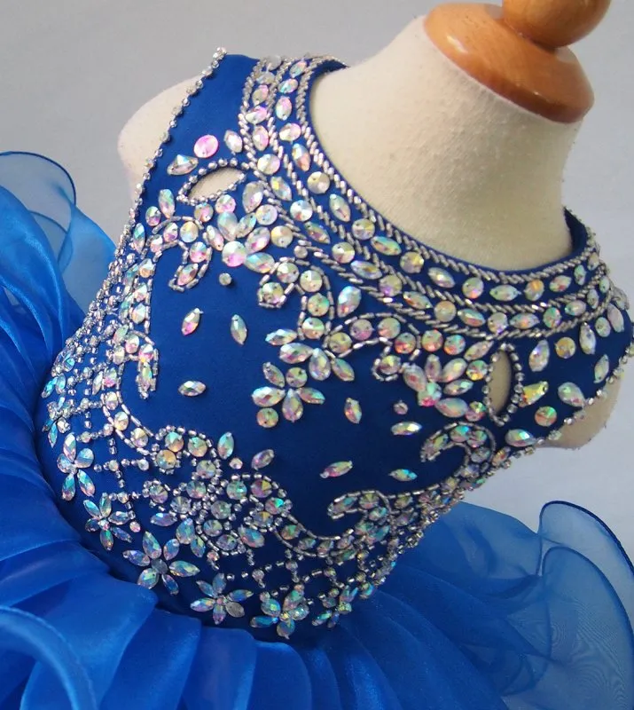 Glitz Beaded Bodice Little Miss/Toddler/Infant Cupcake Pageant Dress