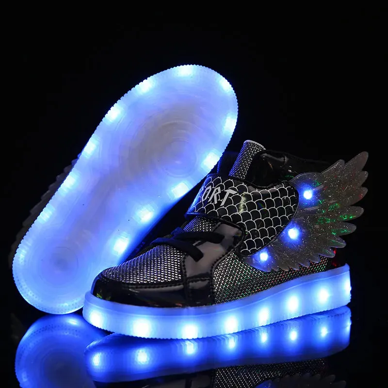 Glowing Kids Girls LED Sneakers