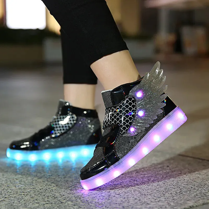 Glowing Kids Girls LED Sneakers