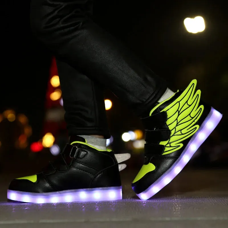 Glowing Kids Girls LED Sneakers