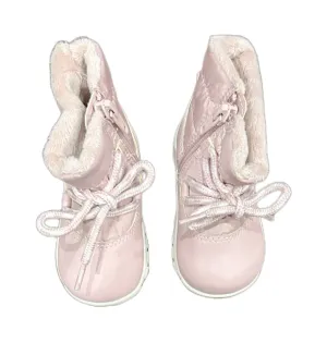 H&M pink faux fur lined zip booties - toddler size 2.5-3.5