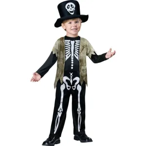 Happy Skeleton Jumpsuit Hat With A Skull Toddler 3 4t