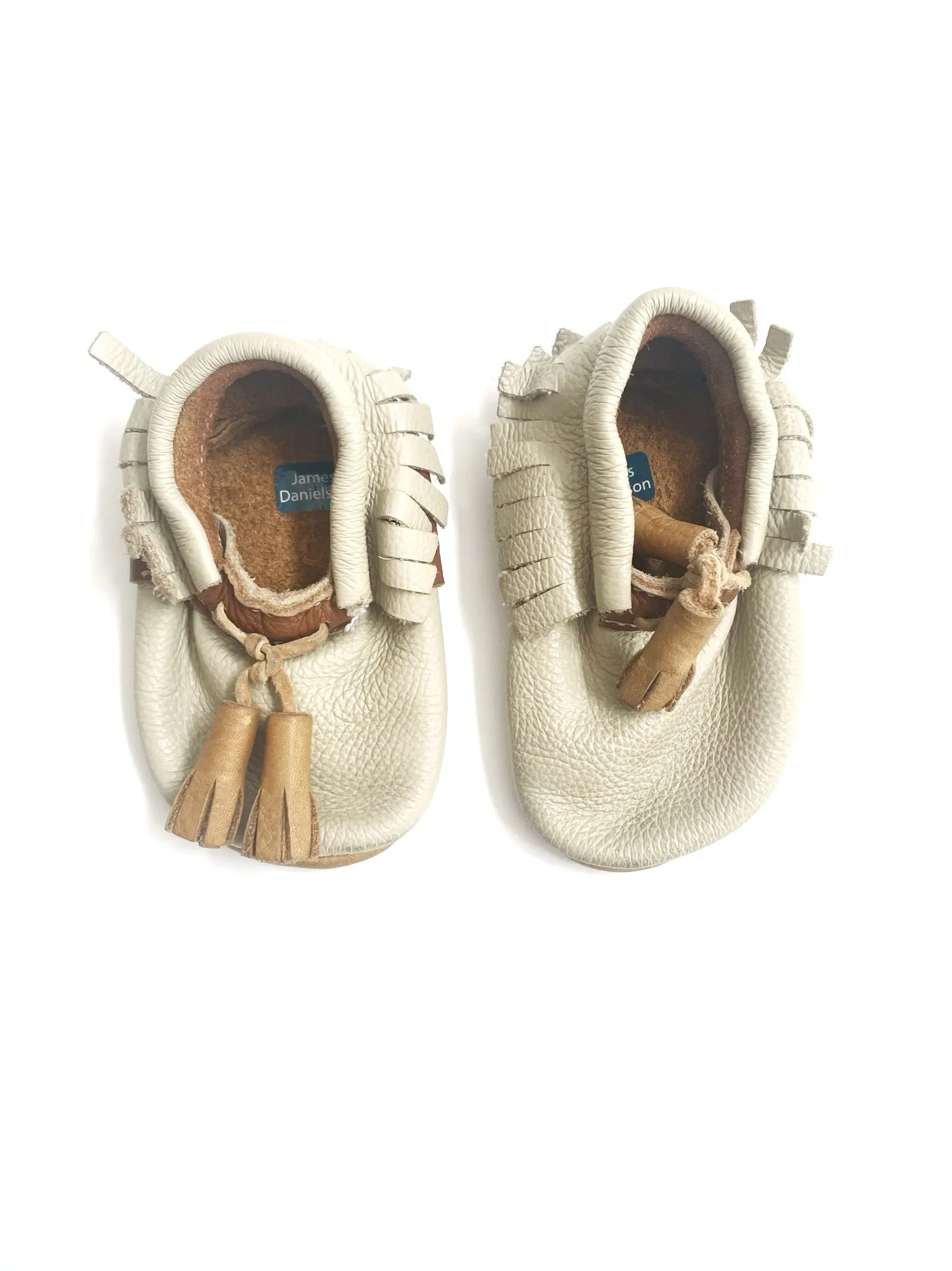 Honey and Hide Mocs size 3 approx
