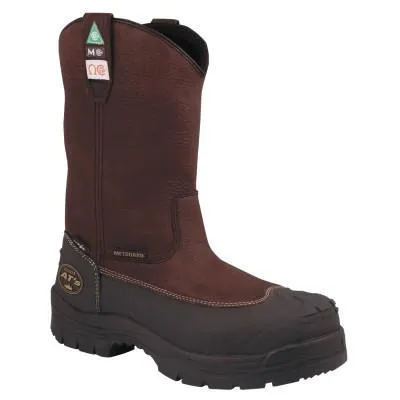 Honeywell 65 Series Safety Footwear, Size 7.5; Leather; Thermoplastic Urethane, 65396-BRN-075