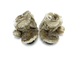 Indigo faux fur booties - 6-12m