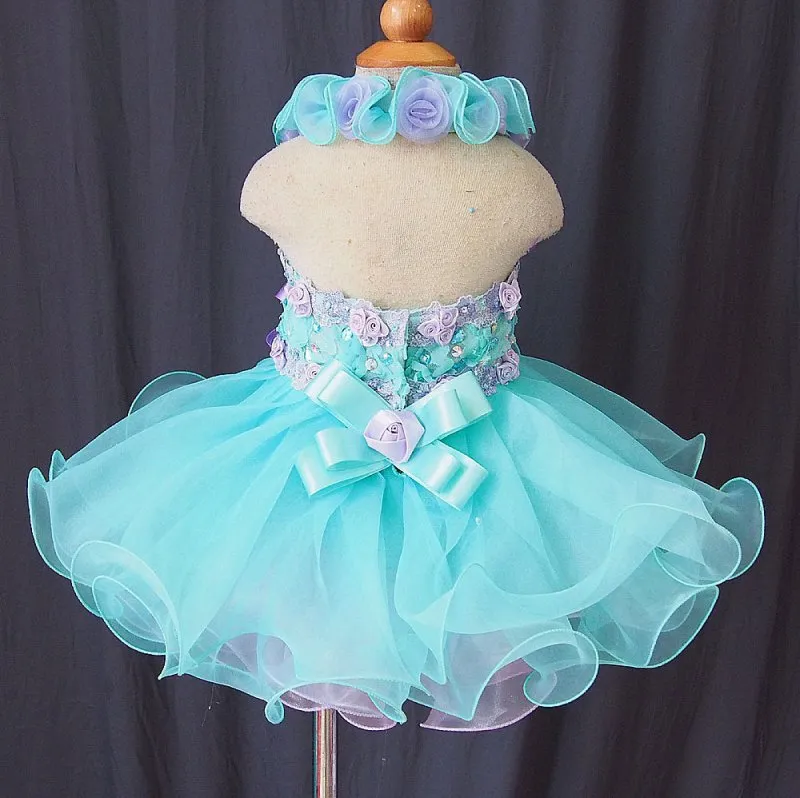 Infant/toddler/baby/children/kids Girl's Baby Doll Pageant Dress 1~4T G099