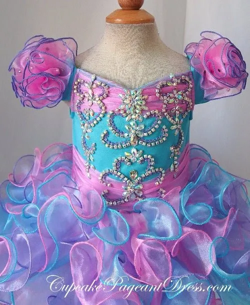 Infant/toddler/baby/children/kids Girl's glitz Cupcake Pageant Dress