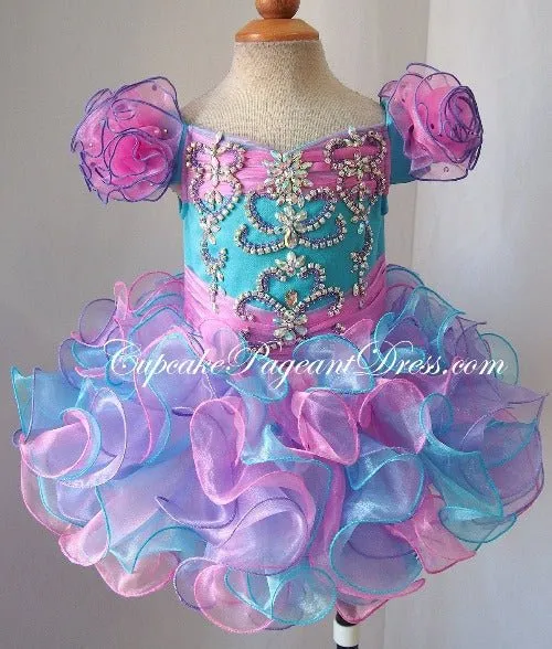 Infant/toddler/baby/children/kids Girl's glitz Cupcake Pageant Dress