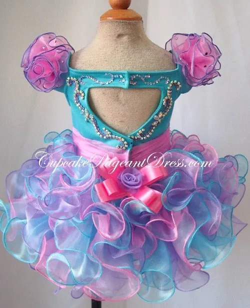 Infant/toddler/baby/children/kids Girl's glitz Cupcake Pageant Dress