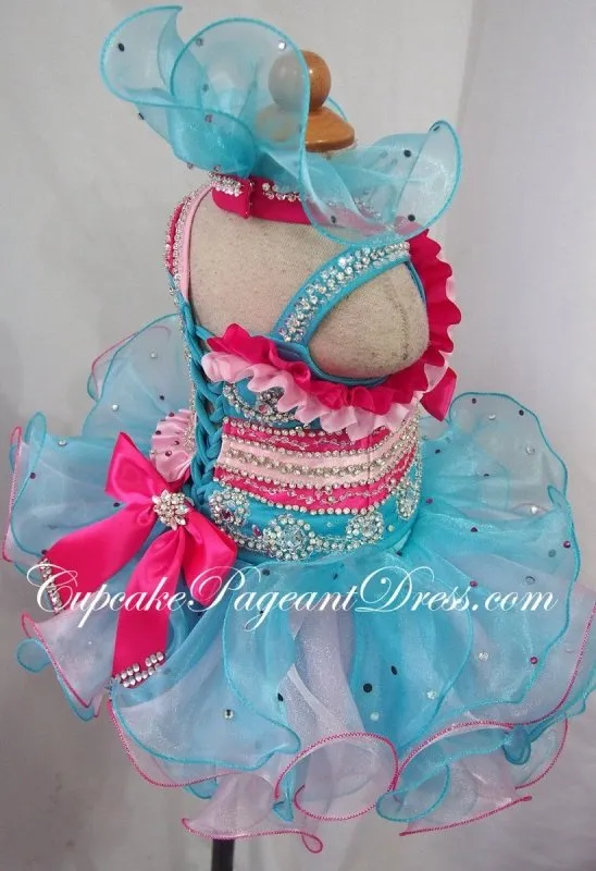 Infant/toddler/baby/children/kids Girl's glitz Pageant evening/prom Dress/clothing