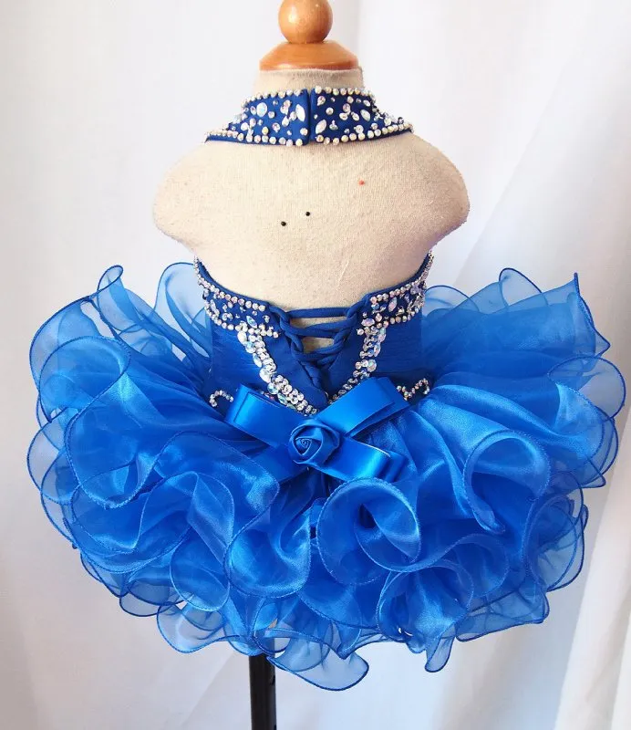 Infant/toddler/baby/children/kids glitz Girl's Pageant Dress/clothing for birthday,bridal, size1~7 G153-6