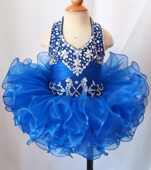 Infant/toddler/baby/children/kids glitz Girl's Pageant Dress/clothing for birthday,bridal, size1~7 G153-6