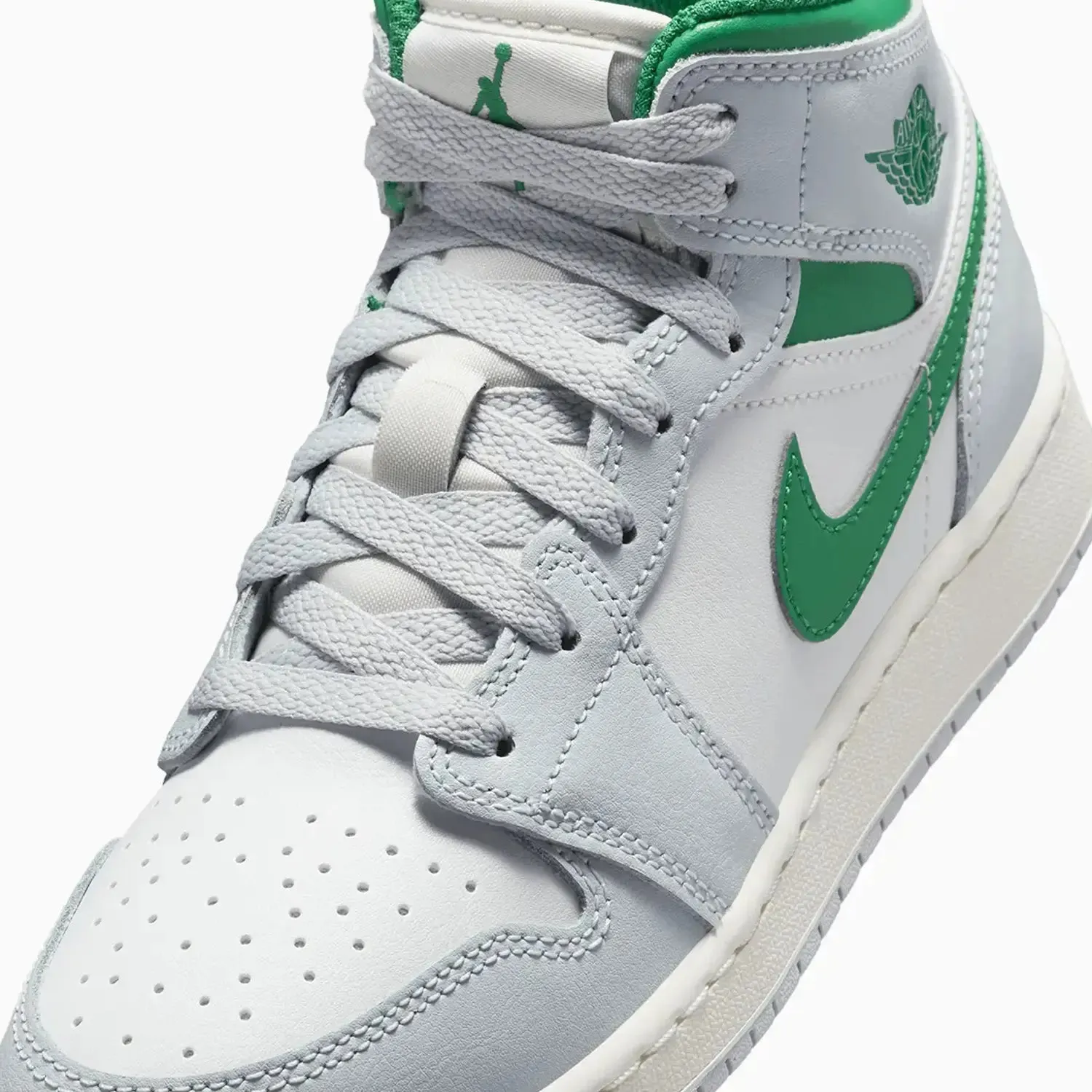 Kid's Air Jordan 1 Mid "Pine Green" Grade School