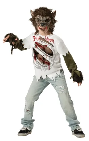 Kids Cursed Werewolf Halloween Costume