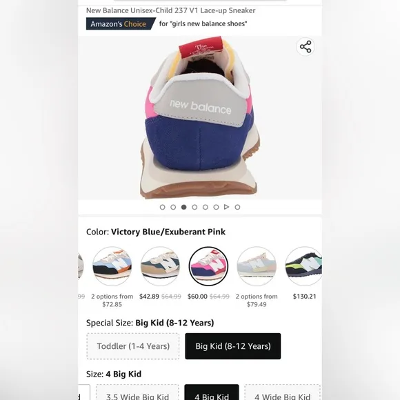 Kids new balance shoes