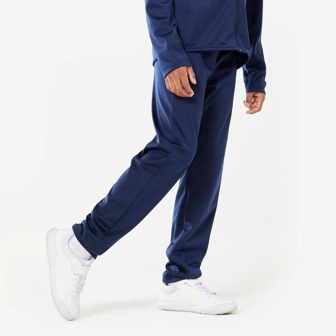Kids' Synthetic Breathable Tracksuit Gym'Y - Blue/Navy Bottoms