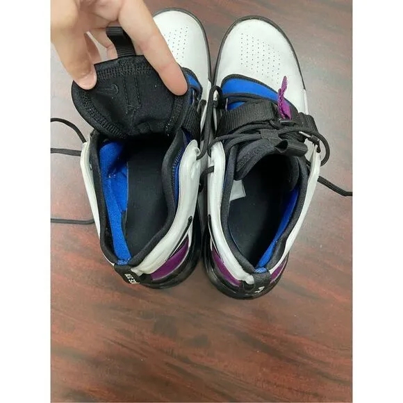 Kids Nike Air Force 270 GS Shoes Size 6.5 Y- White, Blue and Purple