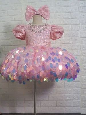 Kids/Toddler/Baby Girl/Baby Miss/Children Bling Bling Pageant Dress