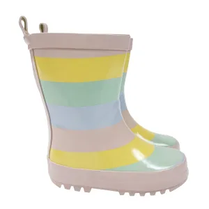 Korango (Pink) Striped Rain Boot