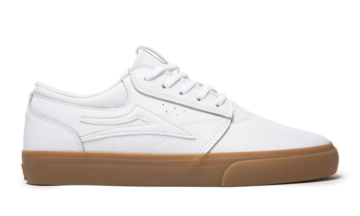 Lakai Griffin Leather Skate Shoes - White Gum