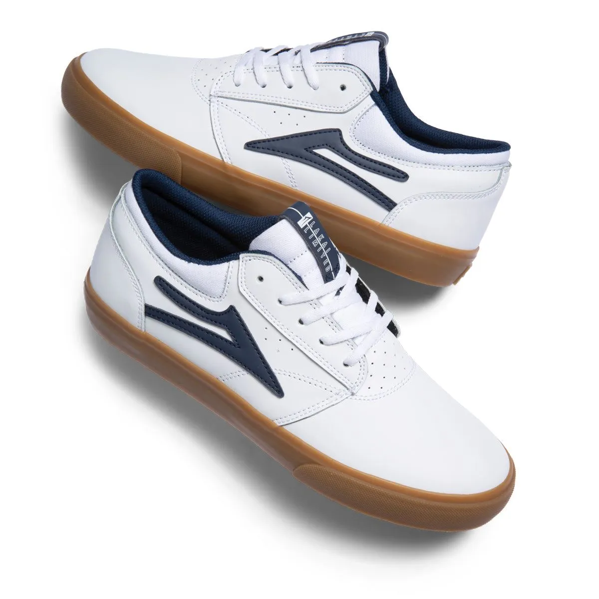 Lakai Griffin Leather Skate Shoes - White/Gum