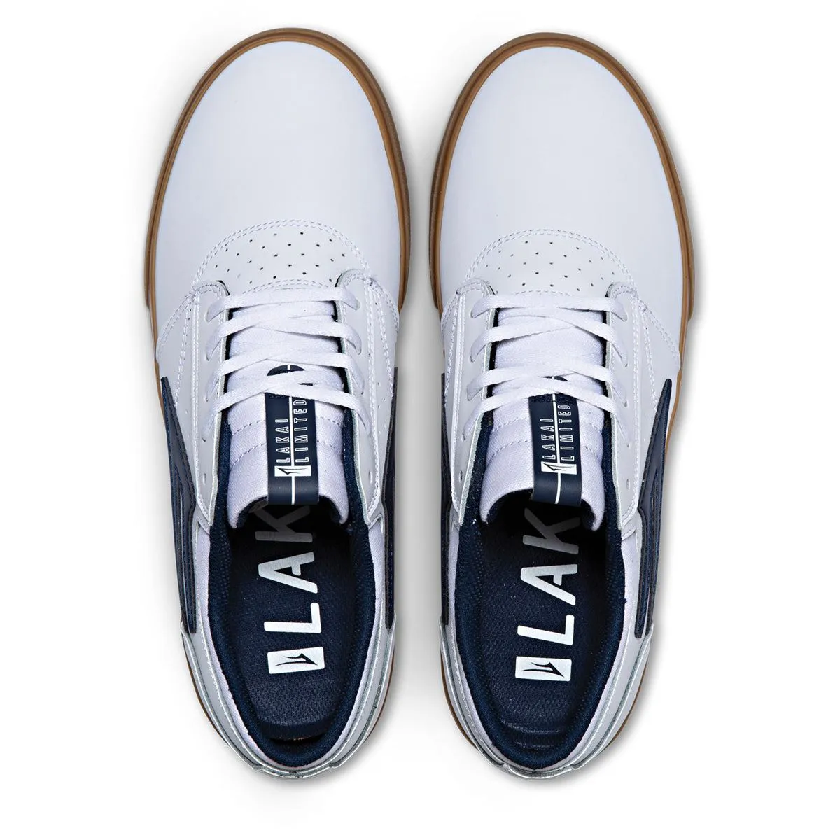 Lakai Griffin Leather Skate Shoes - White/Gum