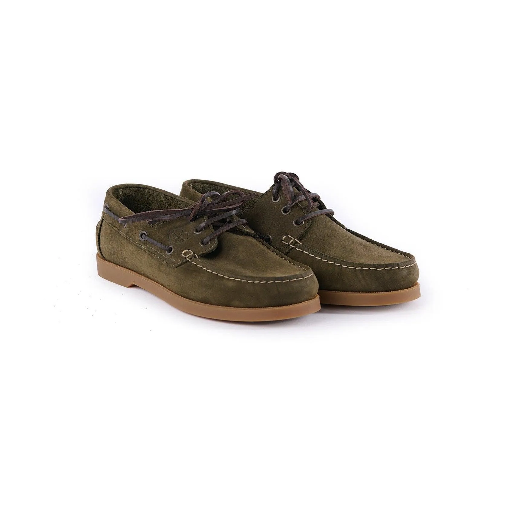 Le Chameau Mens Galion Nubuck Deck Shoes - Tan, Navy, Vert Chameau