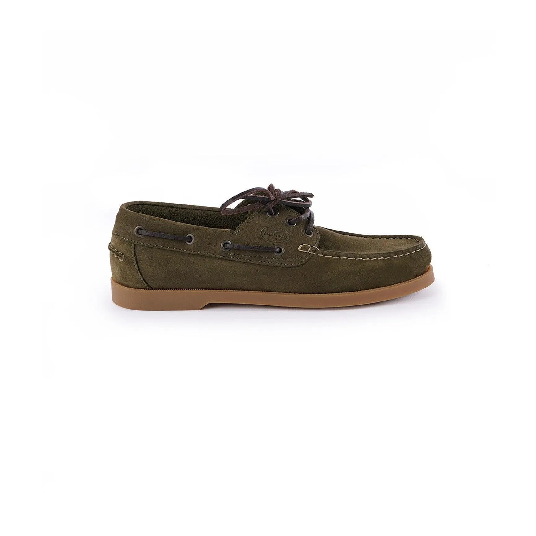 Le Chameau Mens Galion Nubuck Deck Shoes - Tan, Navy, Vert Chameau