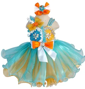 Little Girls Popular Stunning Baby Doll Pageant Dress with Hair bow