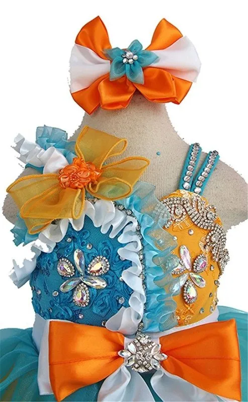 Little Girls Popular Stunning Baby Doll Pageant Dress with Hair bow