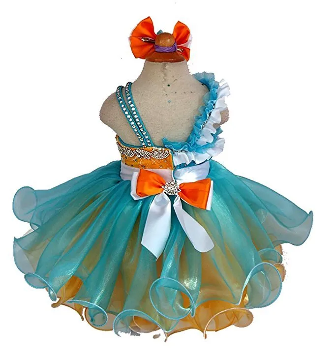Little Girls Popular Stunning Baby Doll Pageant Dress with Hair bow