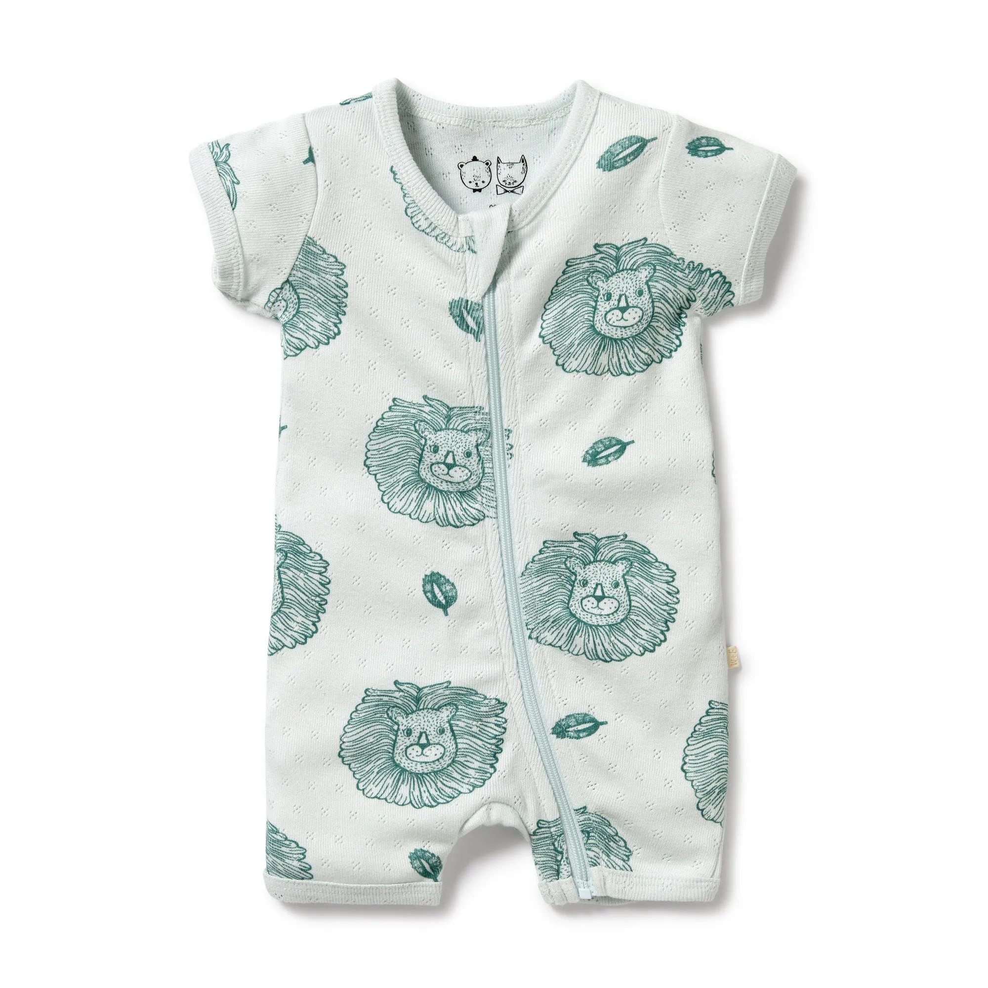 LITTLE LION POINTELLE BOYLEG ZIPSUIT