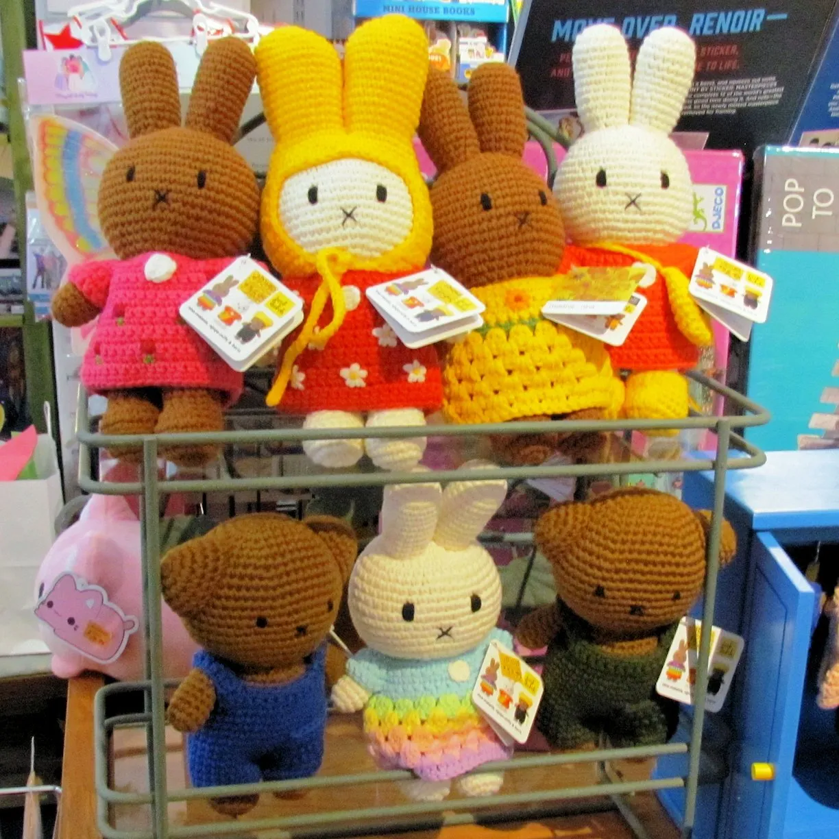 Miffy Bunny Doll, Handmade in an Orange Dress with Purse and Shoes, Ages 3 