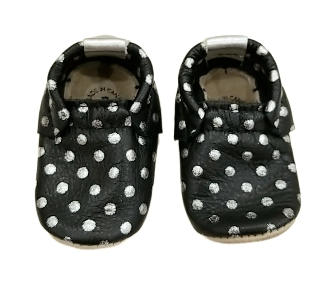 Minimoc polka dot shoes - toddler/infant size 1 (0-3m)