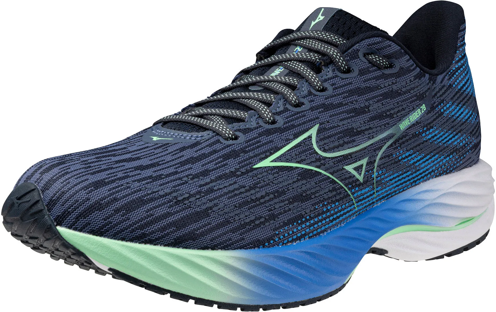 Mizuno Wave Rider 28 Mens Running Shoes - Blue