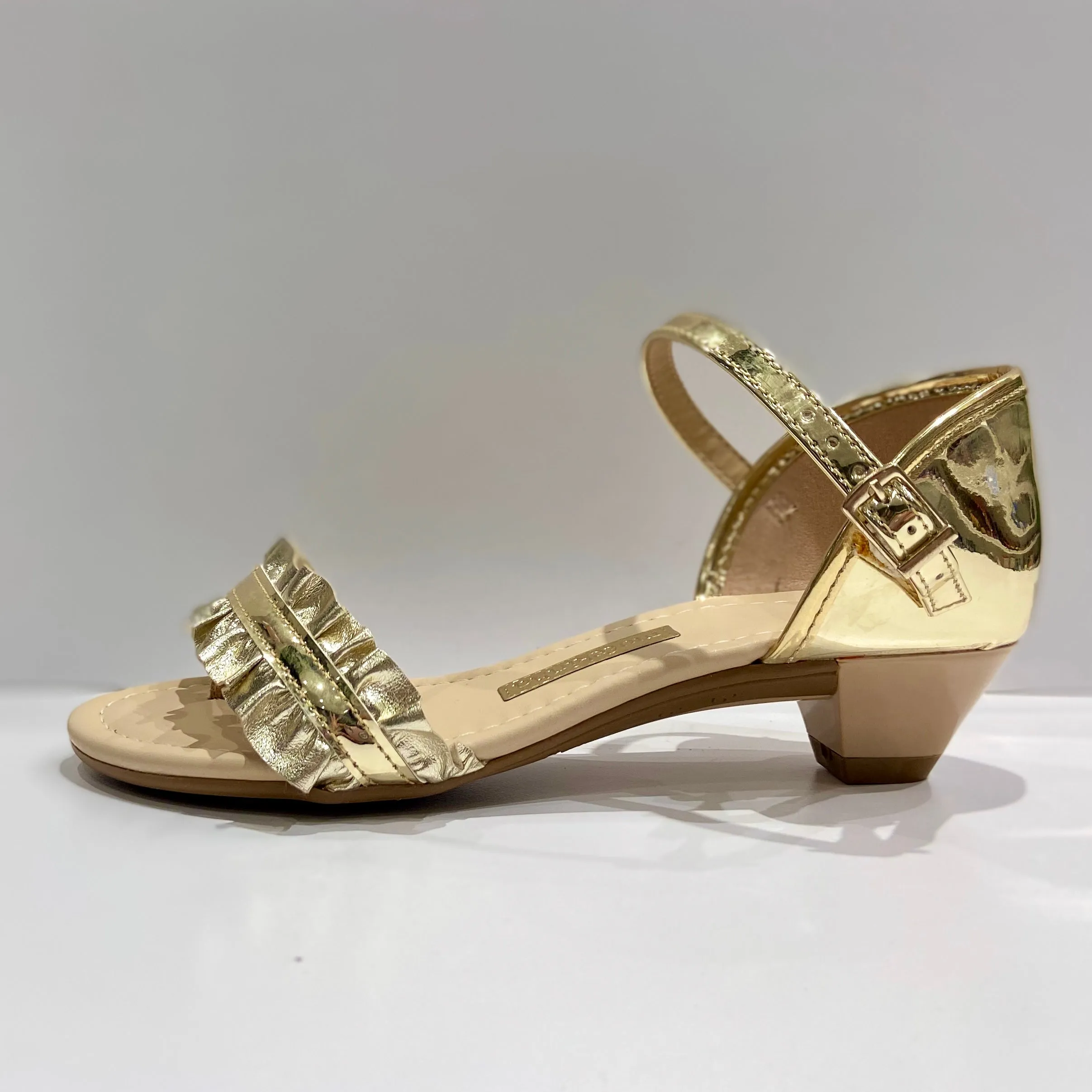 MOLE SAND GOLD METALIZE HEEL
