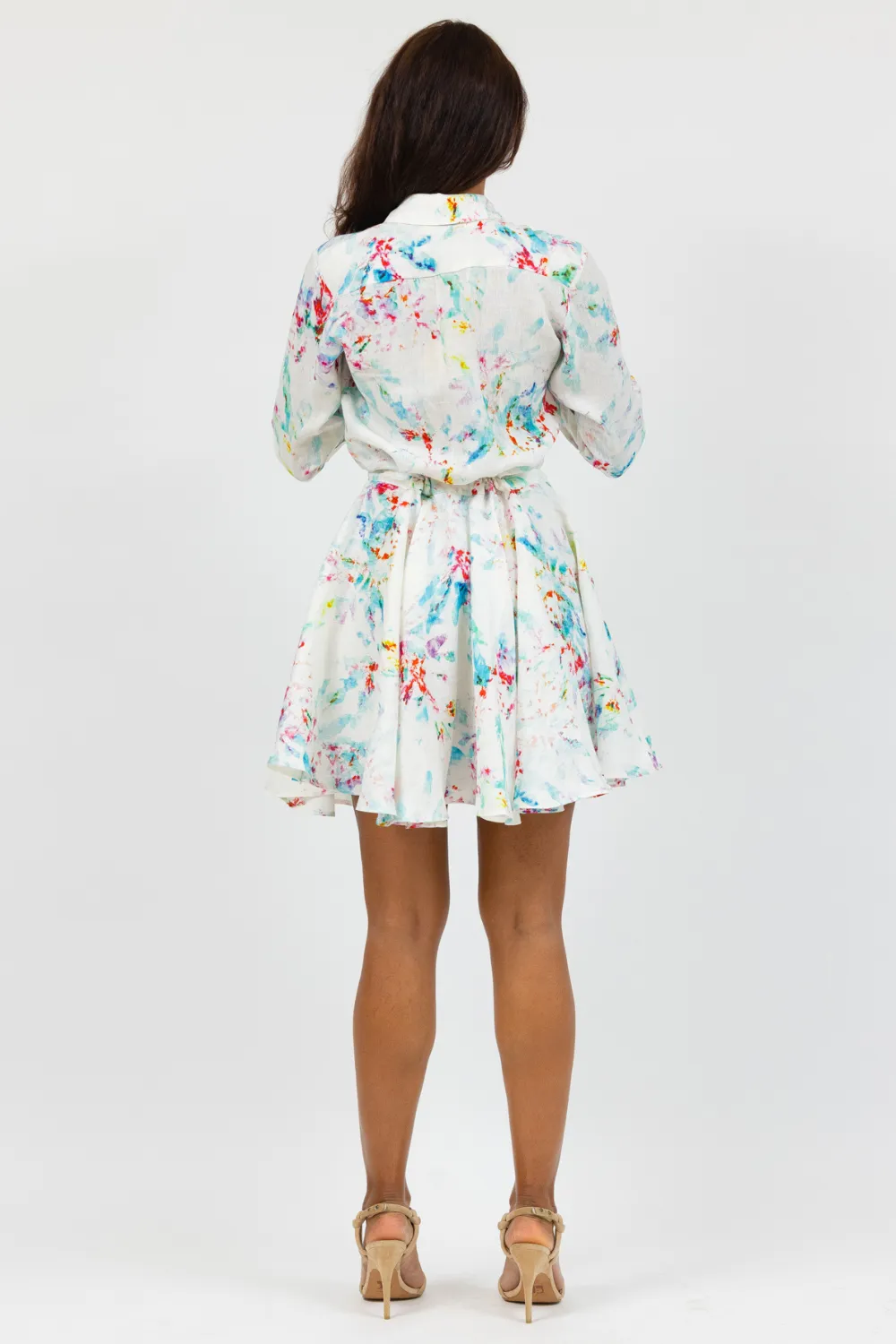 Monaco Linen Dress - Modern Floral