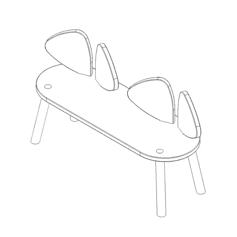 Mouse Bench | Oak by NOFRED