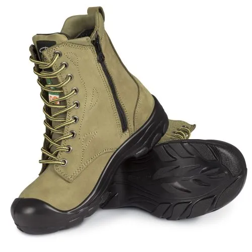 Nat's 8" Ladies Work Boots with Zipper - CSA Approved